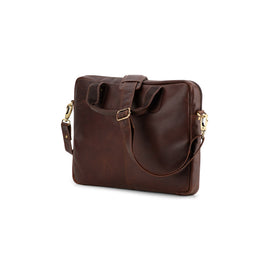 Franco Bonini - 24-003 Leather Satchel Business bag - Brown - 0