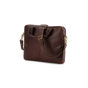 Franco Bonini - 24-003 Leather Satchel Business Bag - Brown
