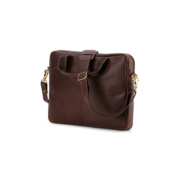 Franco Bonini - 24-003 Leather Satchel Business Bag - Brown