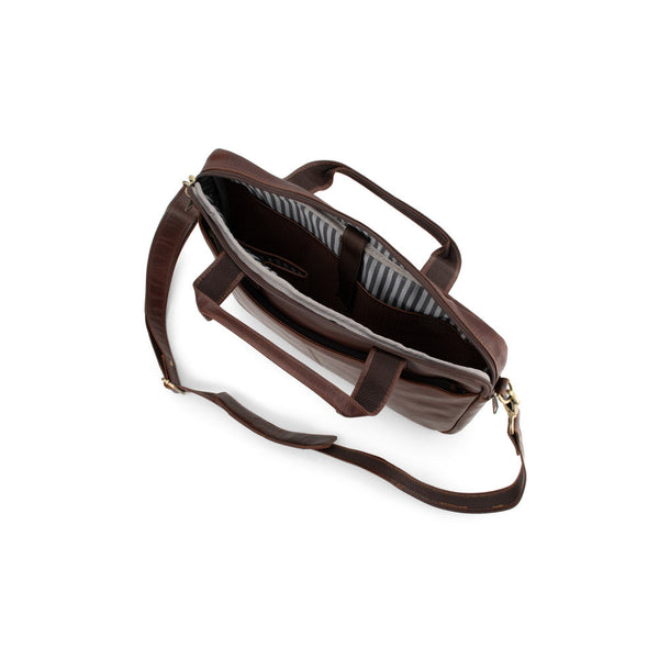 Franco Bonini - 24-003 Leather Satchel Business Bag - Brown