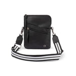 Franco Bonini - 24-008 Leather sling bag w webbing strap - Black
