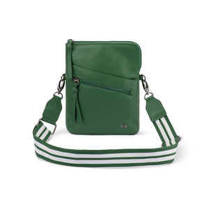Franco Bonini - 24-008 Leather Sling Bag W Webbing Strap - Dark Green
