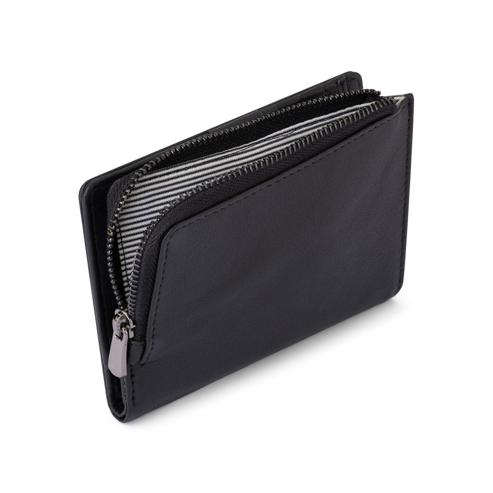 Franco Bonini - Half Zip Coin Card Wallet - 24-06 Black