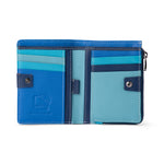 Franco Bonini - Half Zip Coin Card Wallet - 24-06 Blue Multi