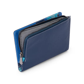 Franco Bonini - Half Zip Coin Card Wallet - 24-06 Blue Multi - 0