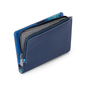 Franco Bonini - Half Zip Coin Card Wallet - 24-06 Blue Multi