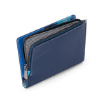 Franco Bonini - Half Zip Coin Card Wallet - 24-06 Blue Multi