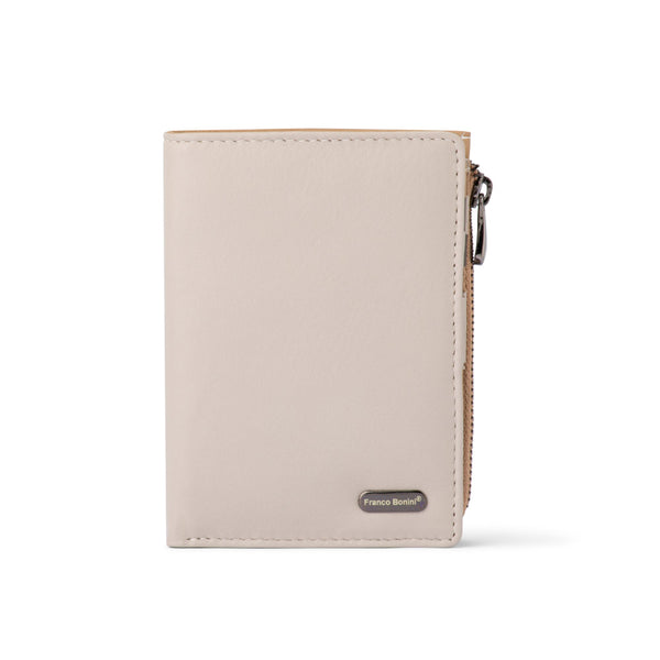 Franco Bonini - Half Zip Coin Card Wallet - 24-06 Bone Multi