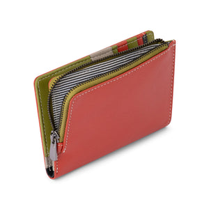 Franco Bonini - Half Zip Coin Card Wallet - 24-06 Orange Multi