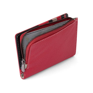 Franco Bonini - Half Zip Coin Card Wallet - 24-06 - Red Multi
