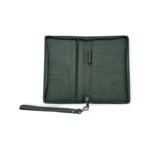Franco Bonini - 24-07 Scudo Family Passport Doc Wallet - Bottle Green