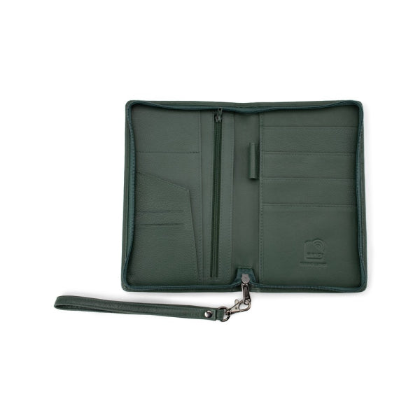 Franco Bonini - 24-07 Scudo Family Passport Doc wallet - Bottle Green - 0