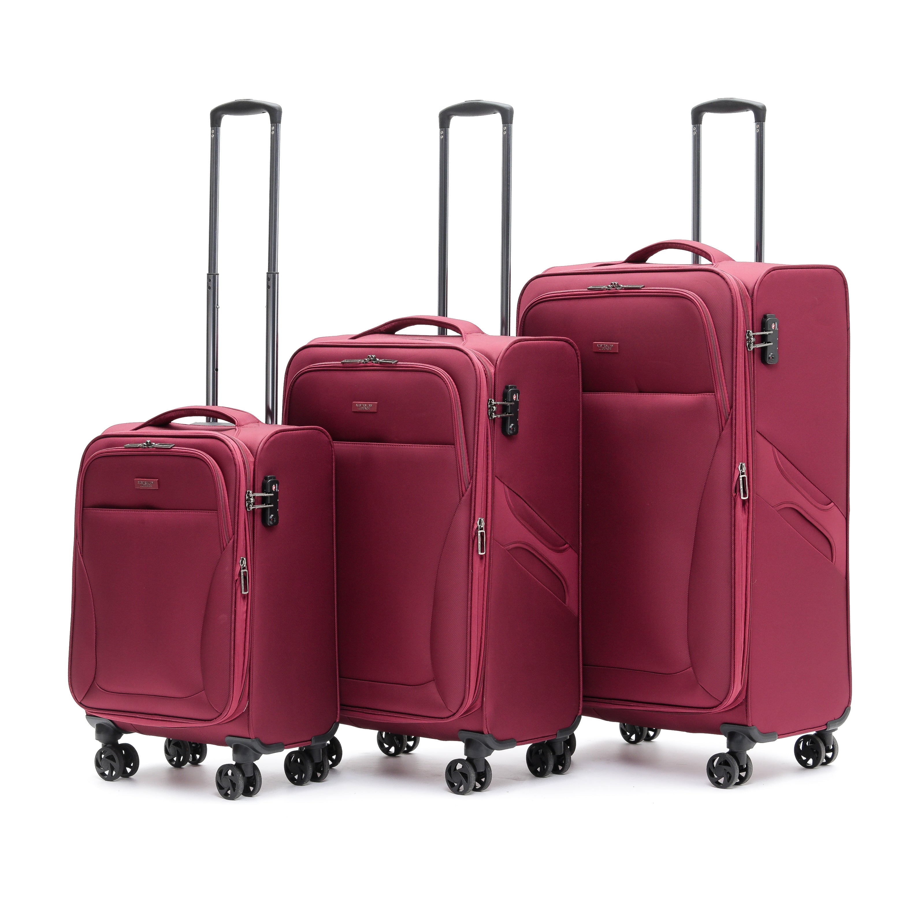 Aus Luggage - WINGS Set of 3 Suitcases - Wine-1