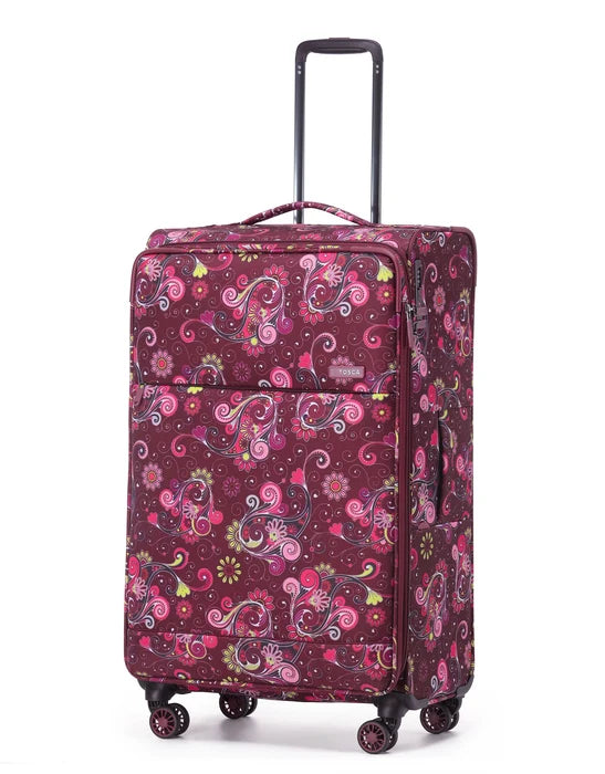 Tosca - SO LITE AIR5055 3 Suitcase Set 54+67+79cm - Wine Paisley