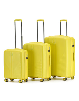 Tosca - F-lite Set of 3 Suitcaases (54-65-77cm) - Yellow - 0