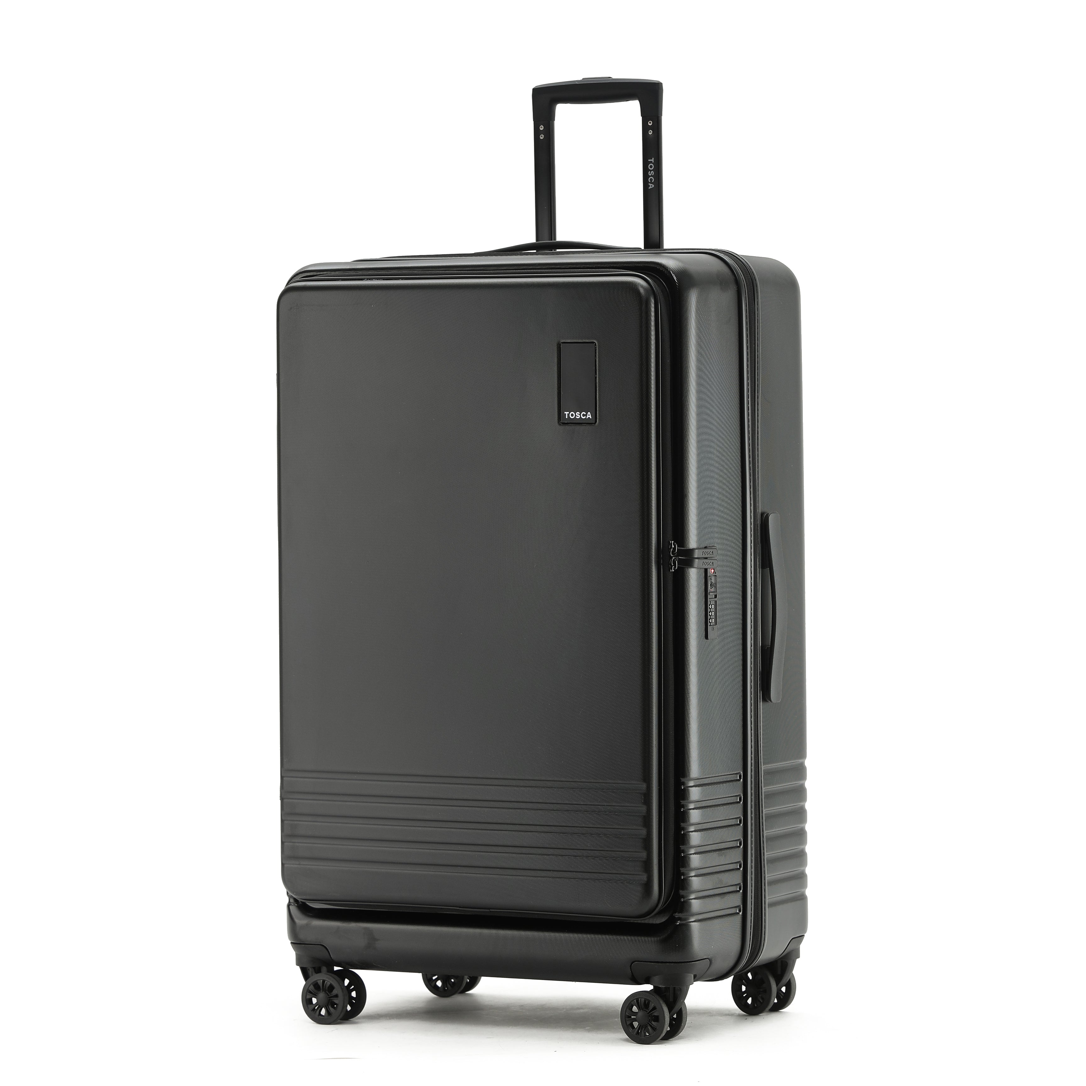 Tosca - TCA644 Horizon Front lid opening Set of 3 suitcases - Black