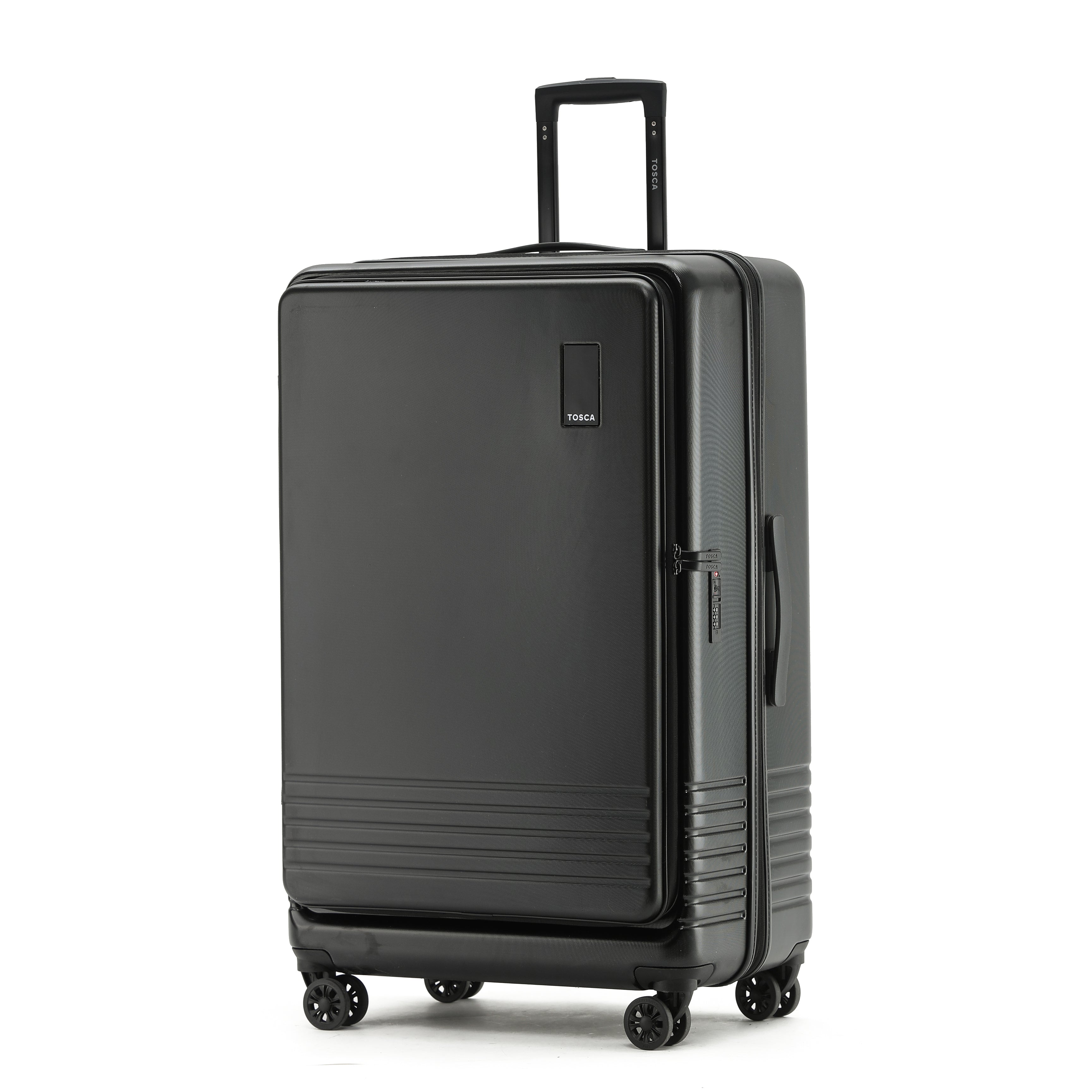 Tosca - TCA644 Horizon Front lid opening Set of 3 suitcases - Black-7