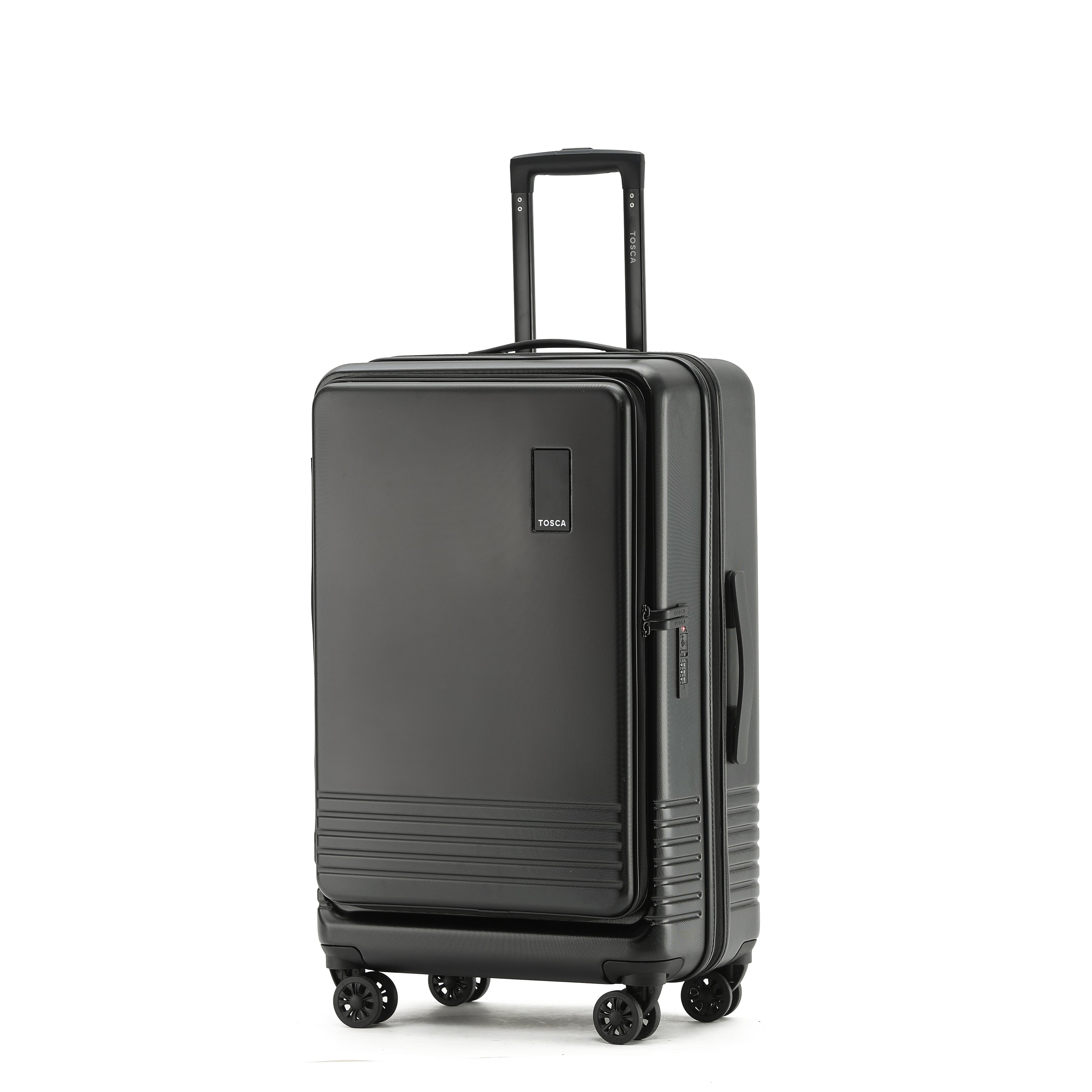 Tosca - TCA644 Horizon Front lid opening Set of 3 suitcases - Black