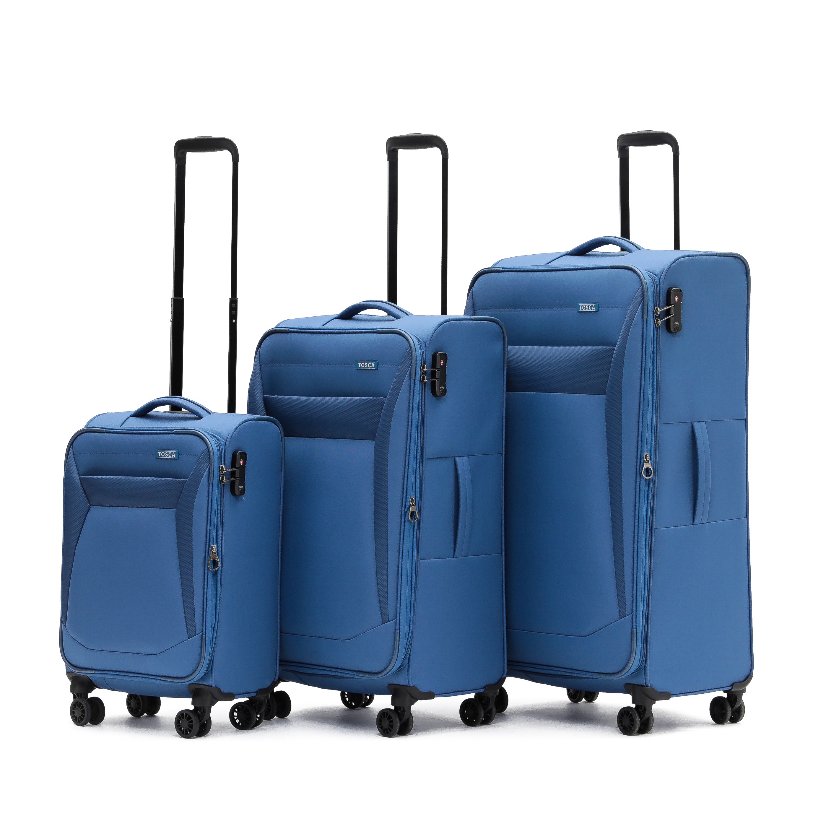 Tosca - Aviator 2.0 set of 3 suitcases (L-M-S) - Blue-1