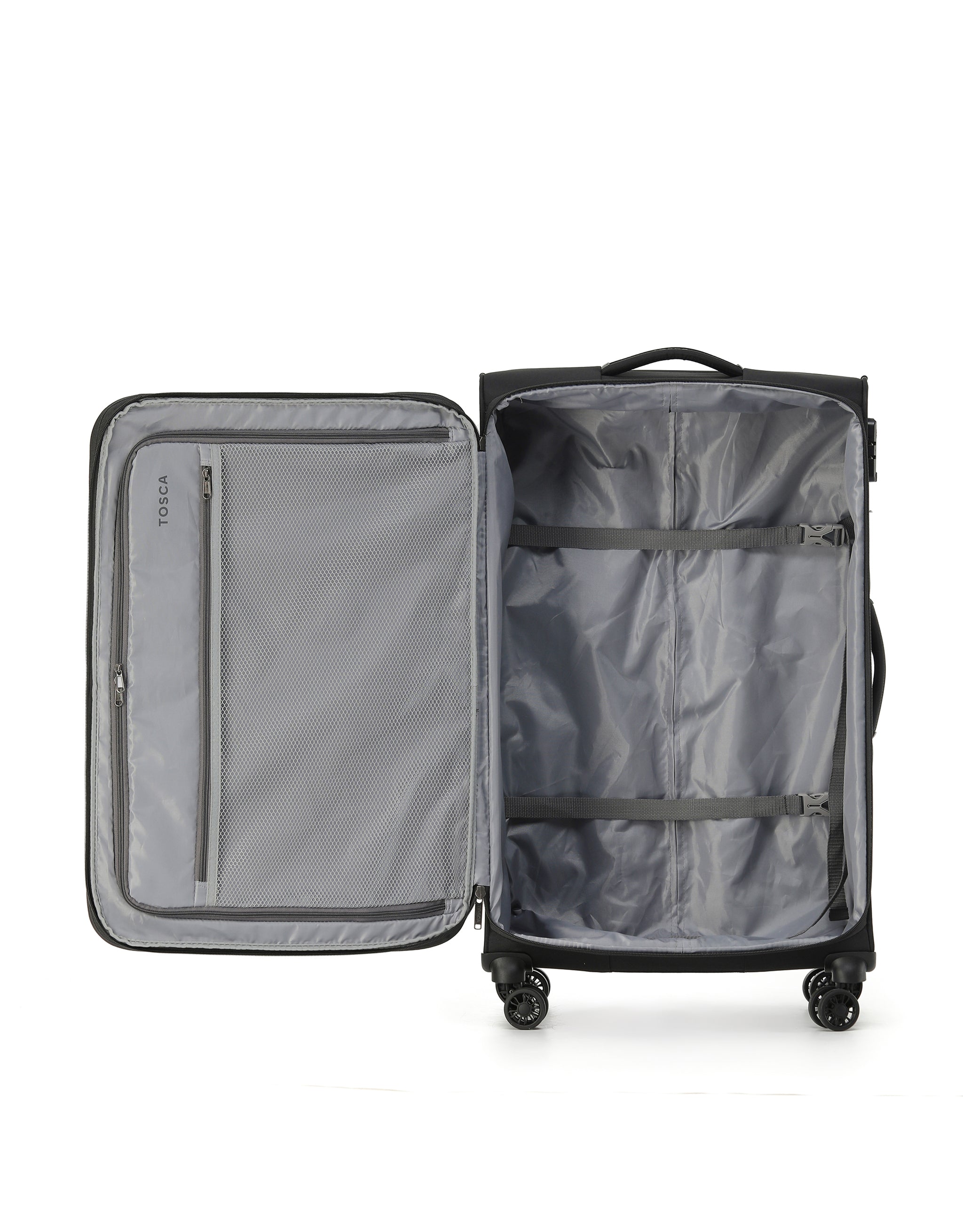 TOSCA Luna Lite 77cm Soft Large Suitcase - BLACK