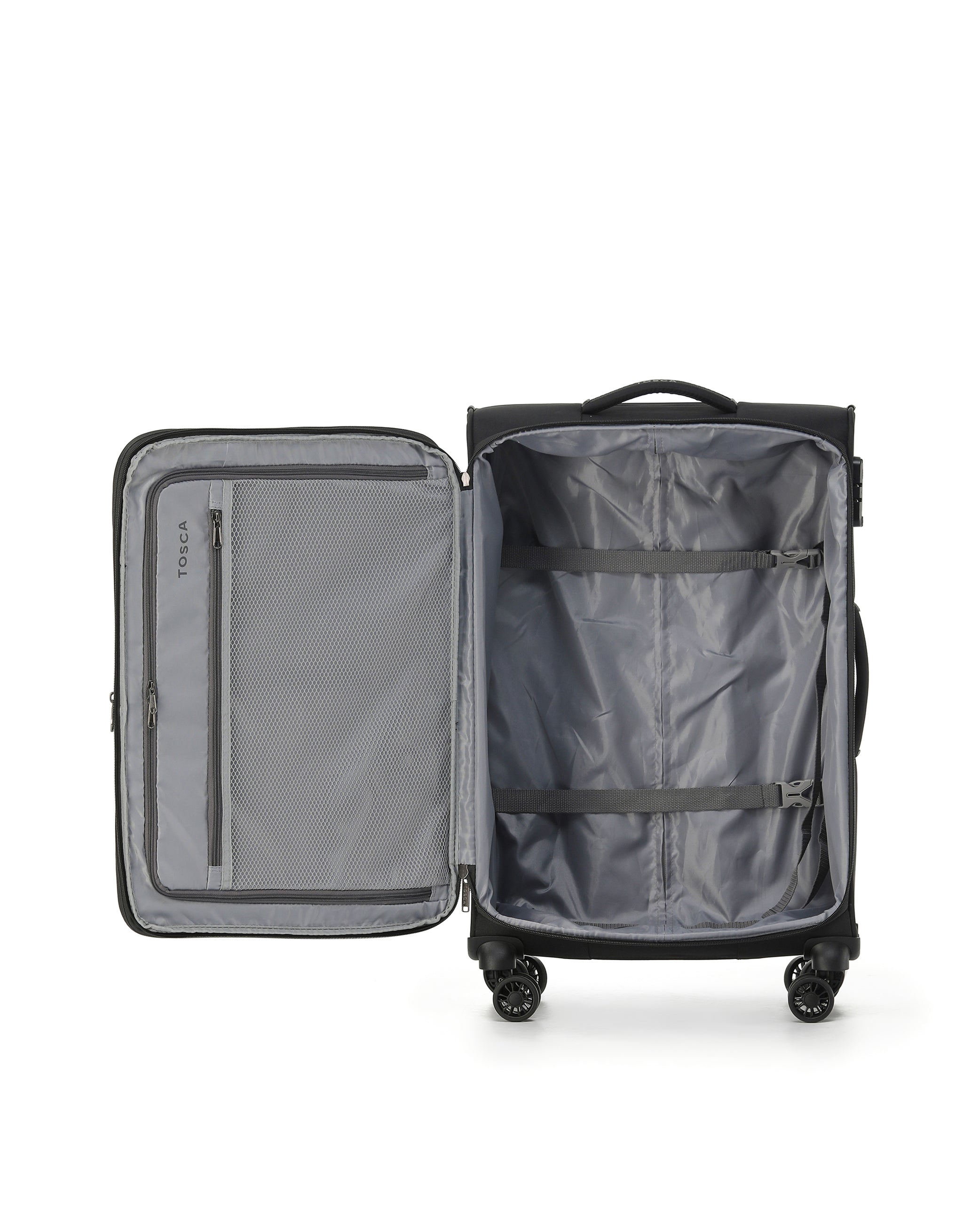 TOSCA Luna Lite 65cm Soft Medium Suitcase - BLACK