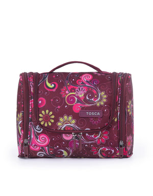 Tosca - SO LITE AIR5055-HVC-K Hanging Vanity Case - Wine Paisley