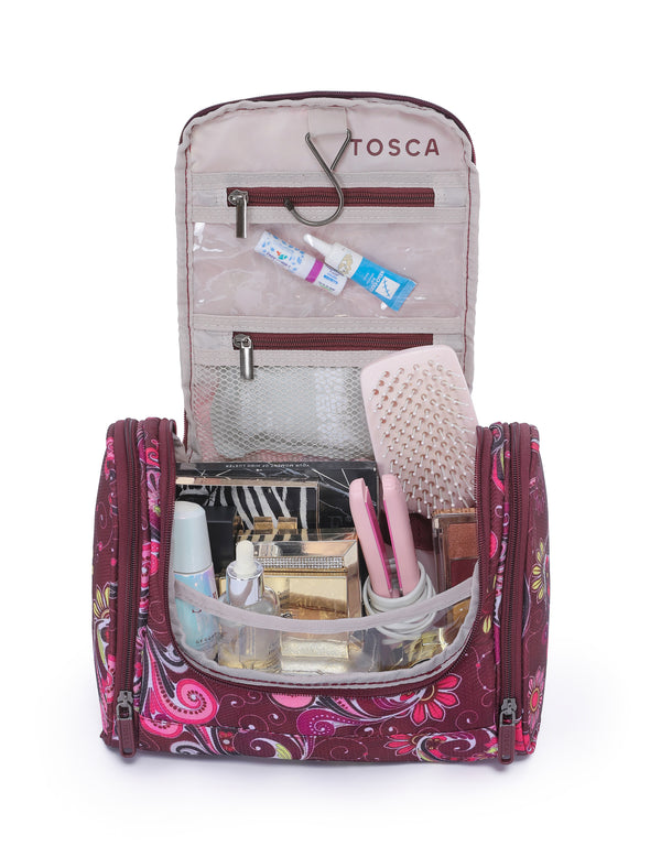Tosca - SO LITE AIR5055-HVC-K Hanging Vanity Case - Wine Paisley