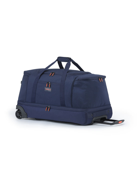 Tosca - TCA798TWM-D Medium 70cm Split compartment Duffle Wheeled - Navy/Orange