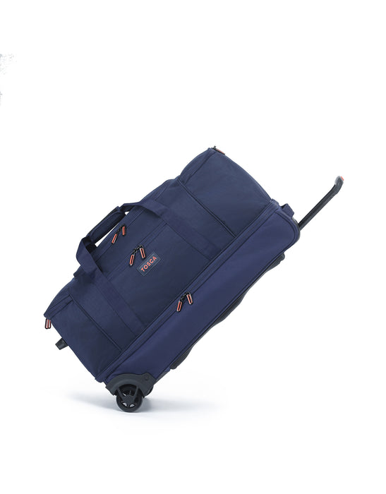 Tosca - TCA798TWM-D Medium 70cm Split compartment Duffle Wheeled - Navy/Orange