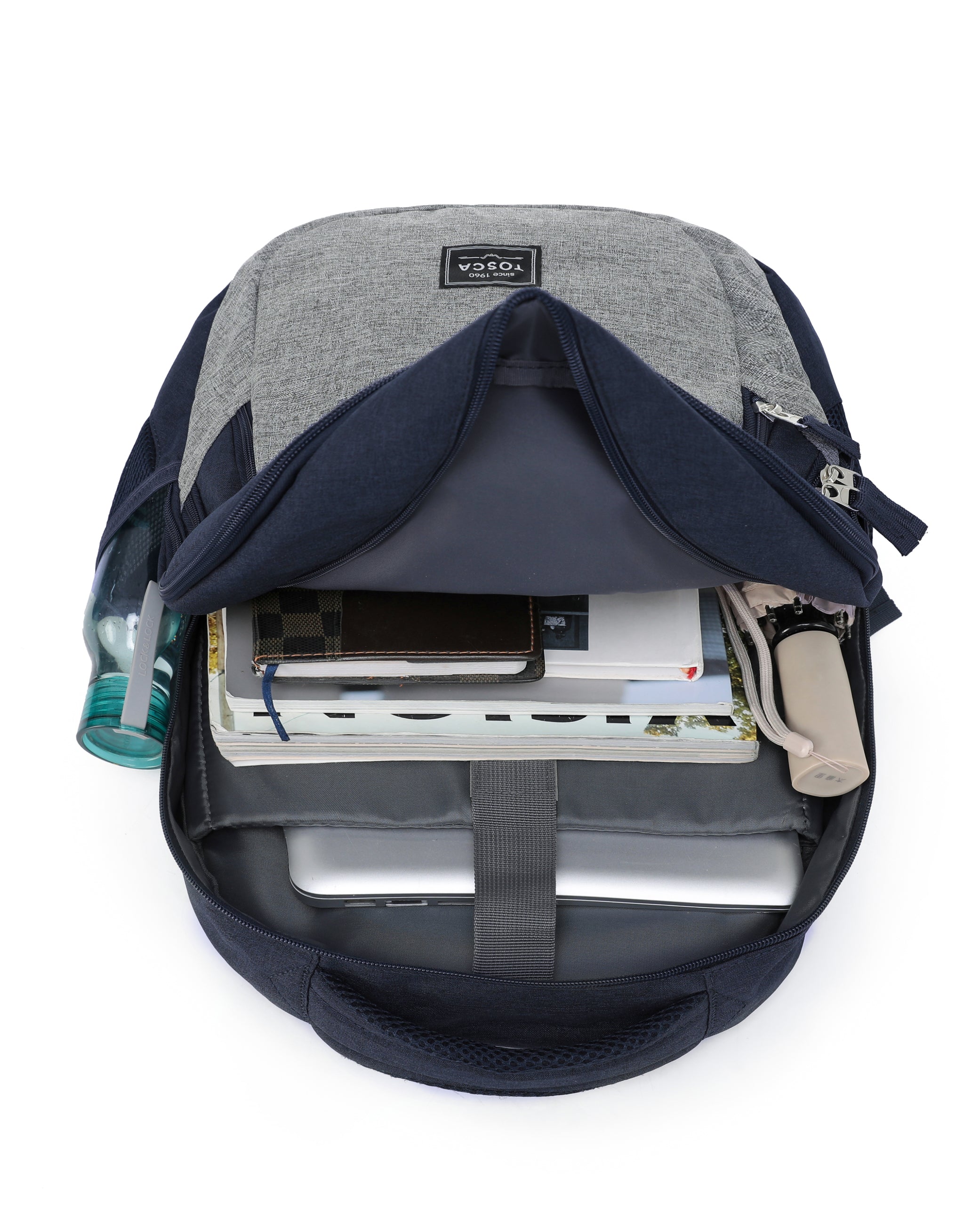 TOSCA - TCA993 URBAN BACKPACK - NAVY/GREY
