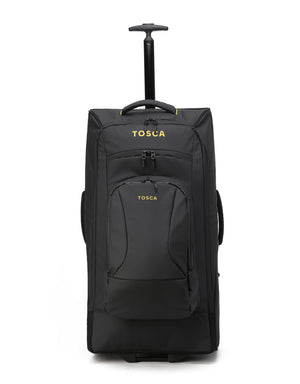 Tosca - TCA977 Delta Trolley Backpack with Zip of Daypack - Black