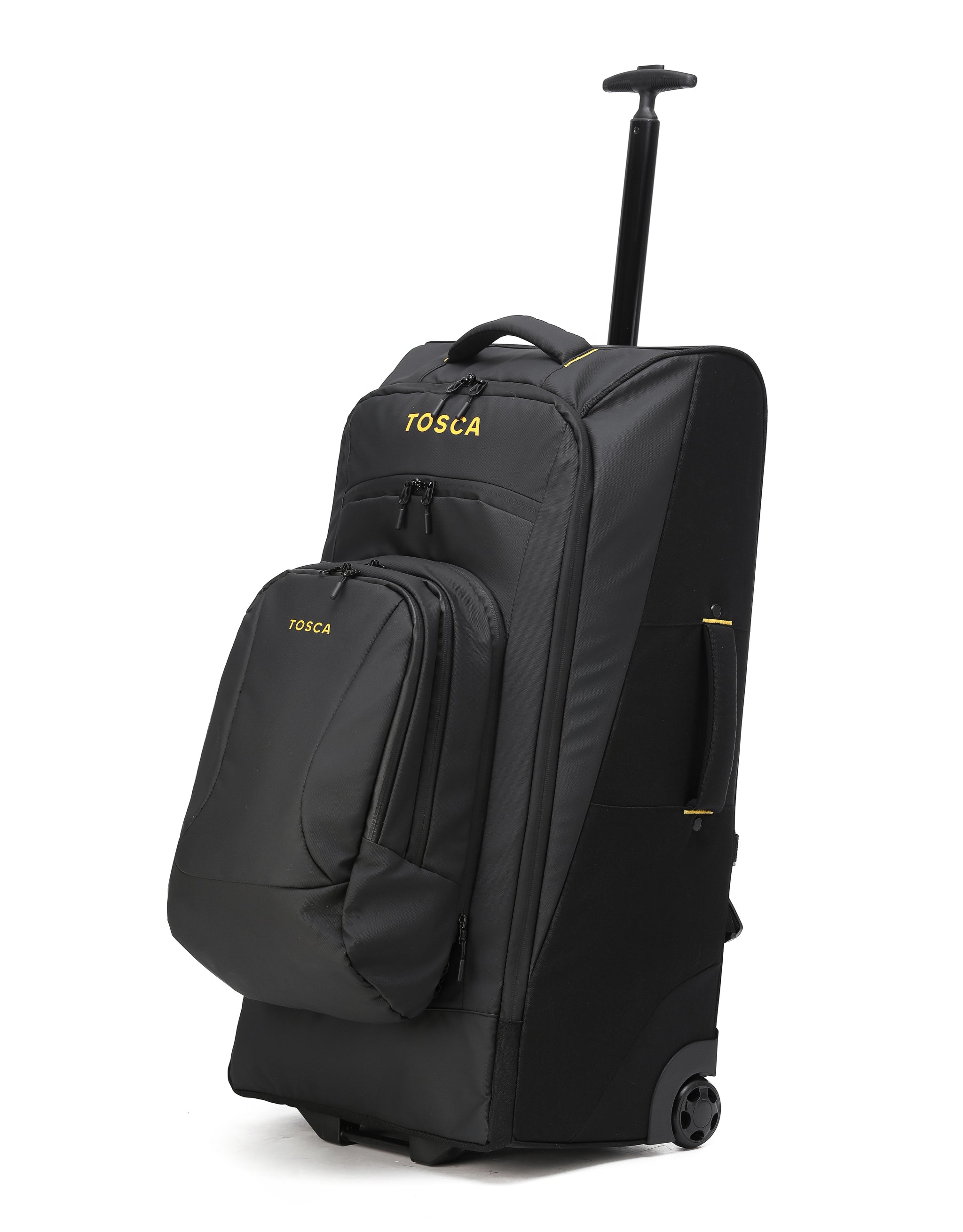 Tosca - TCA977 Delta Trolley backpack with zip of Daypack - Black