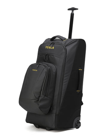 Tosca - TCA977 Delta Trolley backpack with zip of Daypack - Black - 0