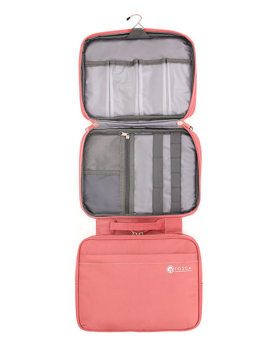 Tosca - TCA583 13in Travel Orgainser Toiletry Bag - Peach Blossom