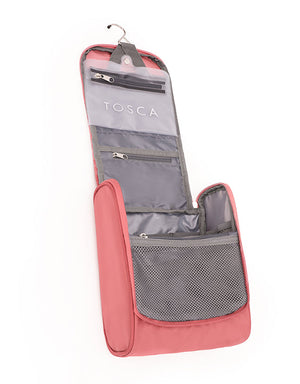 Tosca - TCA582 10in Travel Orgainser Toiletry Bag - Peach Blossom