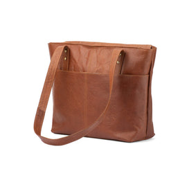 Franco Bonini - 25-001 Leather tote Handbag - Cognac - 0