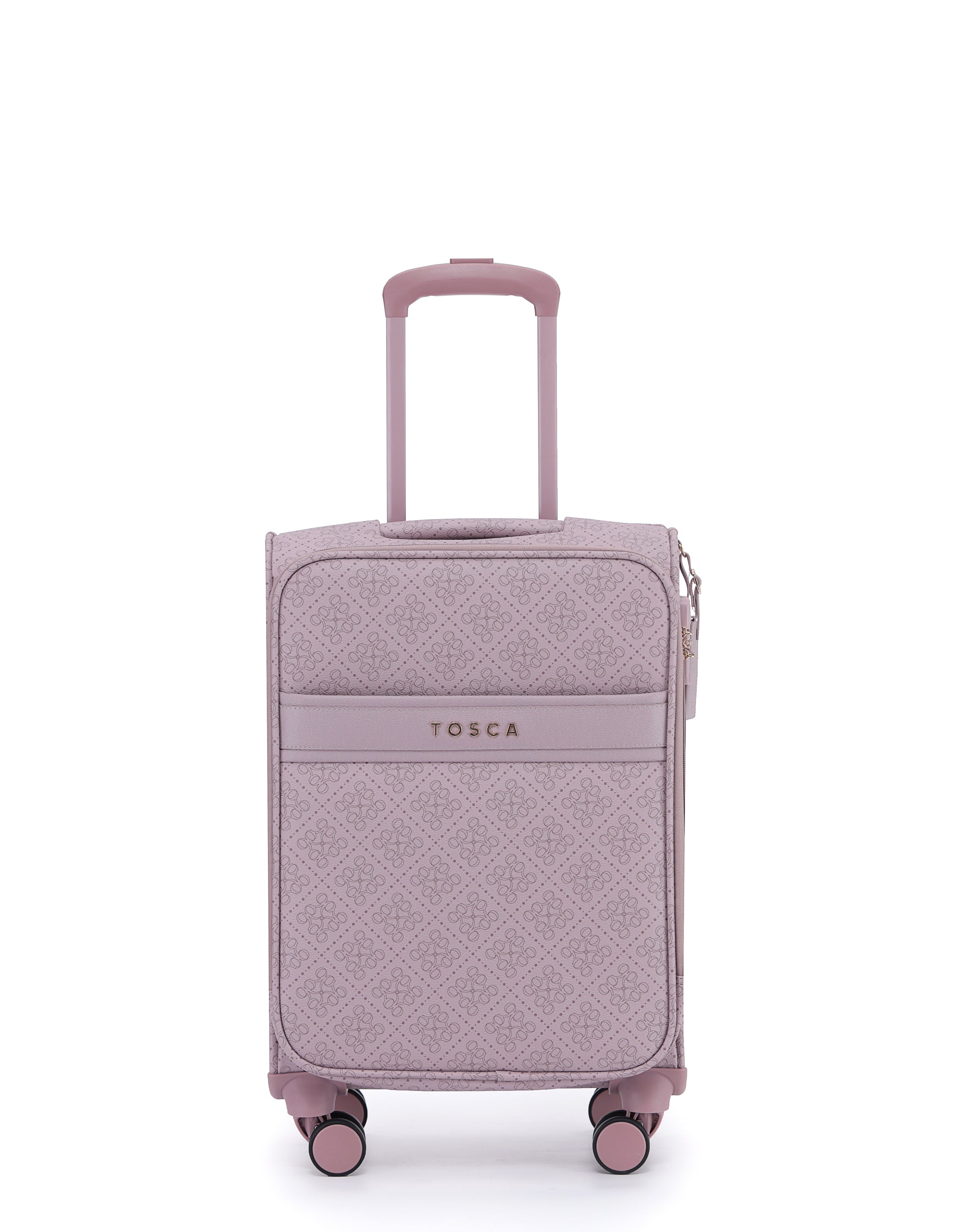 Tosca - Willow 55cm Fashion Carry on Suitcase Spinner - Misty Rose
