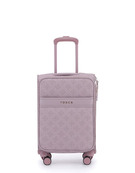 Tosca - Willow 55cm Fashion Carry on Suitcase Spinner - Misty Rose