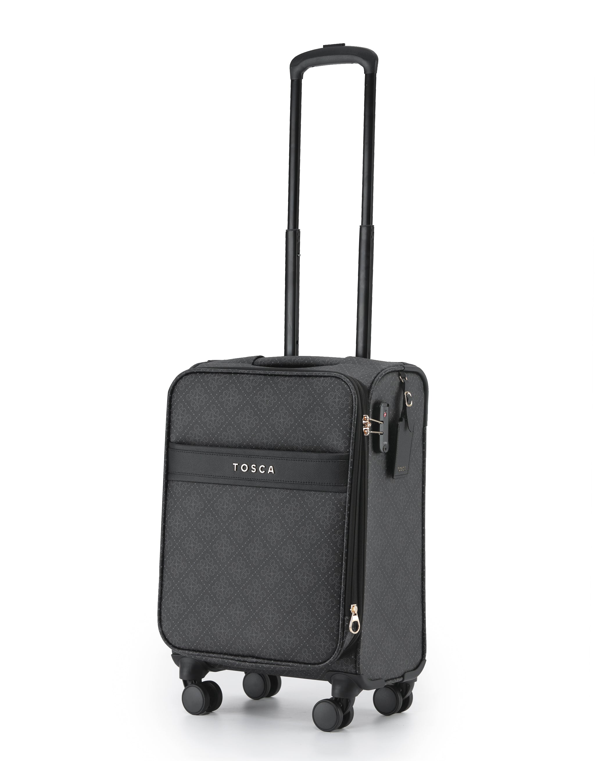 Tosca - Willow 55cm Fashion Carry on Suitcase Spinner - Caviar