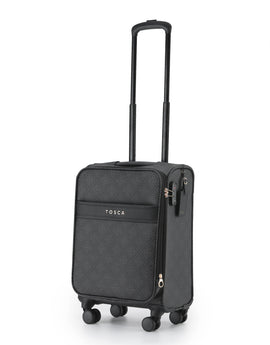 Tosca - Willow 55cm Fashion Carry on Suitcase Spinner - Caviar - 0