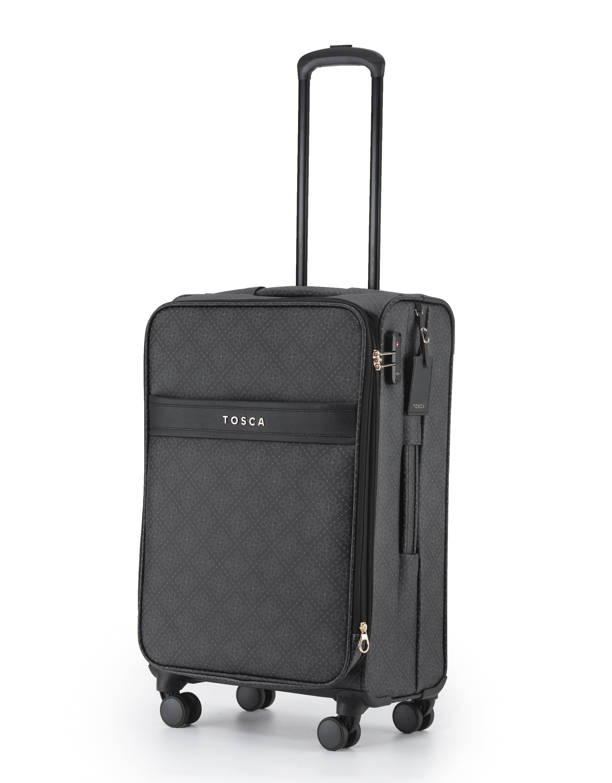 Tosca - Willow 66cm Fashion Medium Suitcase Spinner - Caviar