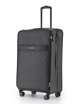 Tosca - Willow 77cm Fashion Large Suitcase Spinner - Caviar - 0