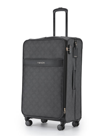 Tosca - Willow 77cm Fashion Large Suitcase Spinner - Caviar - 0