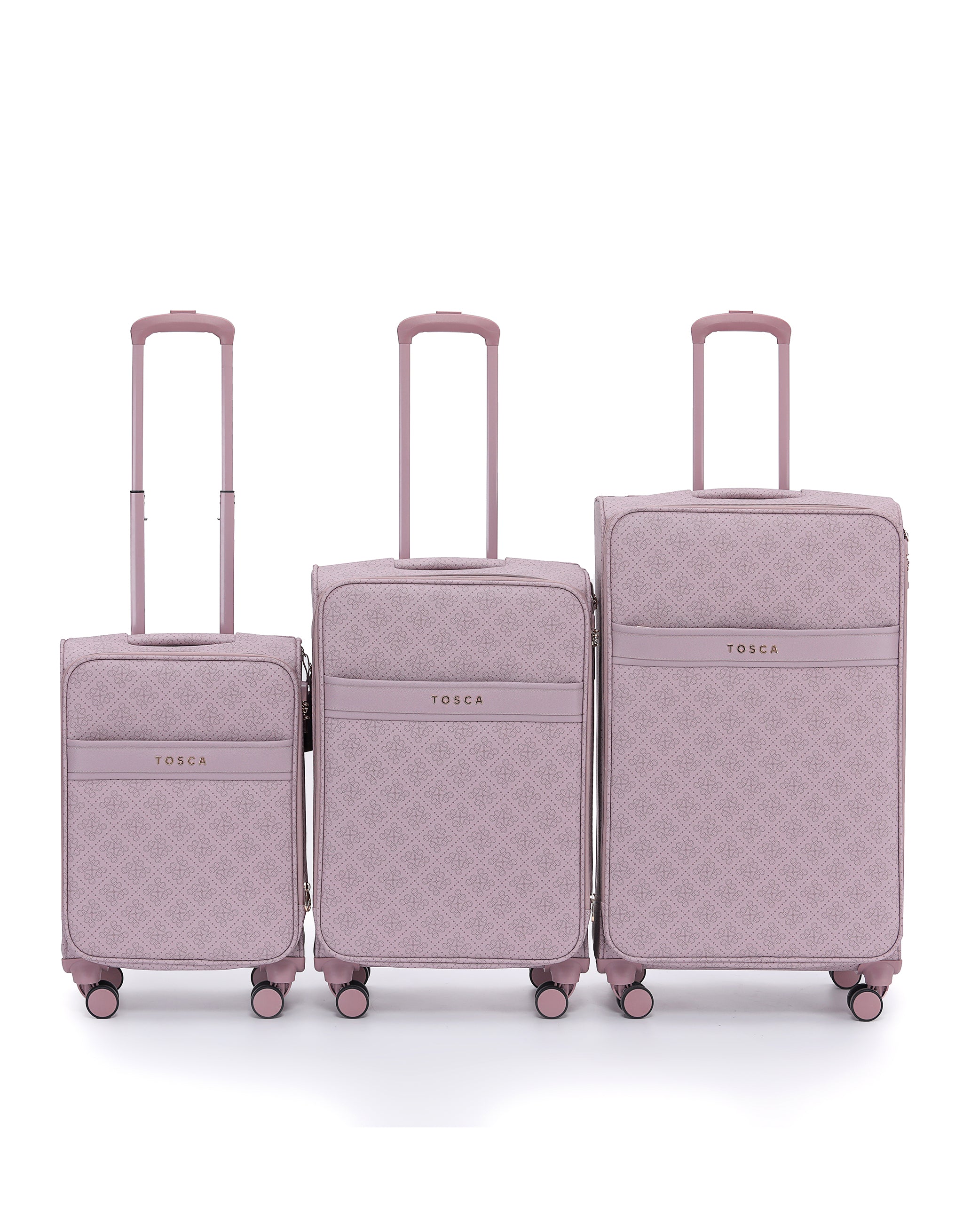 Tosca - Willow Set of 3 (L-M-S) Suitcases - Misty Rose