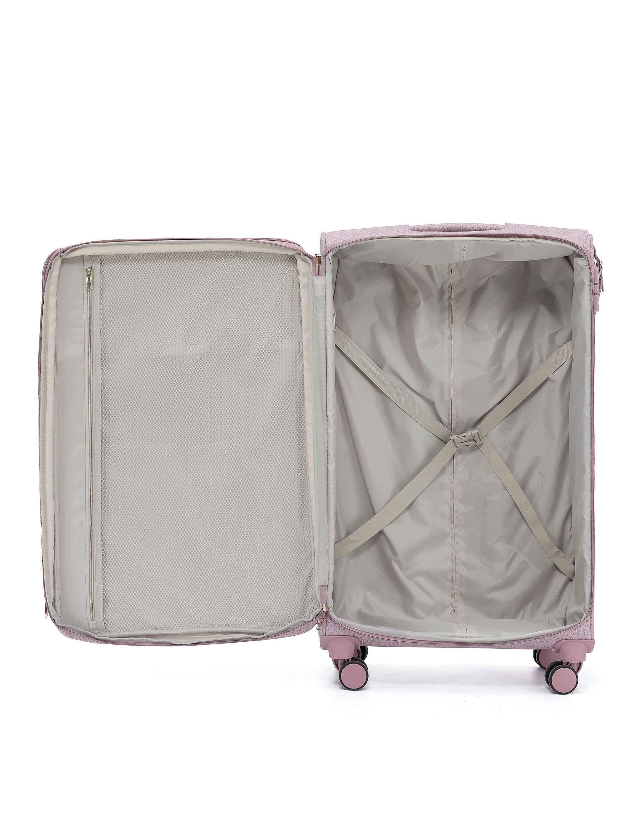 Tosca - Willow 77cm Fashion Large Suitcase Spinner - Misty Rose