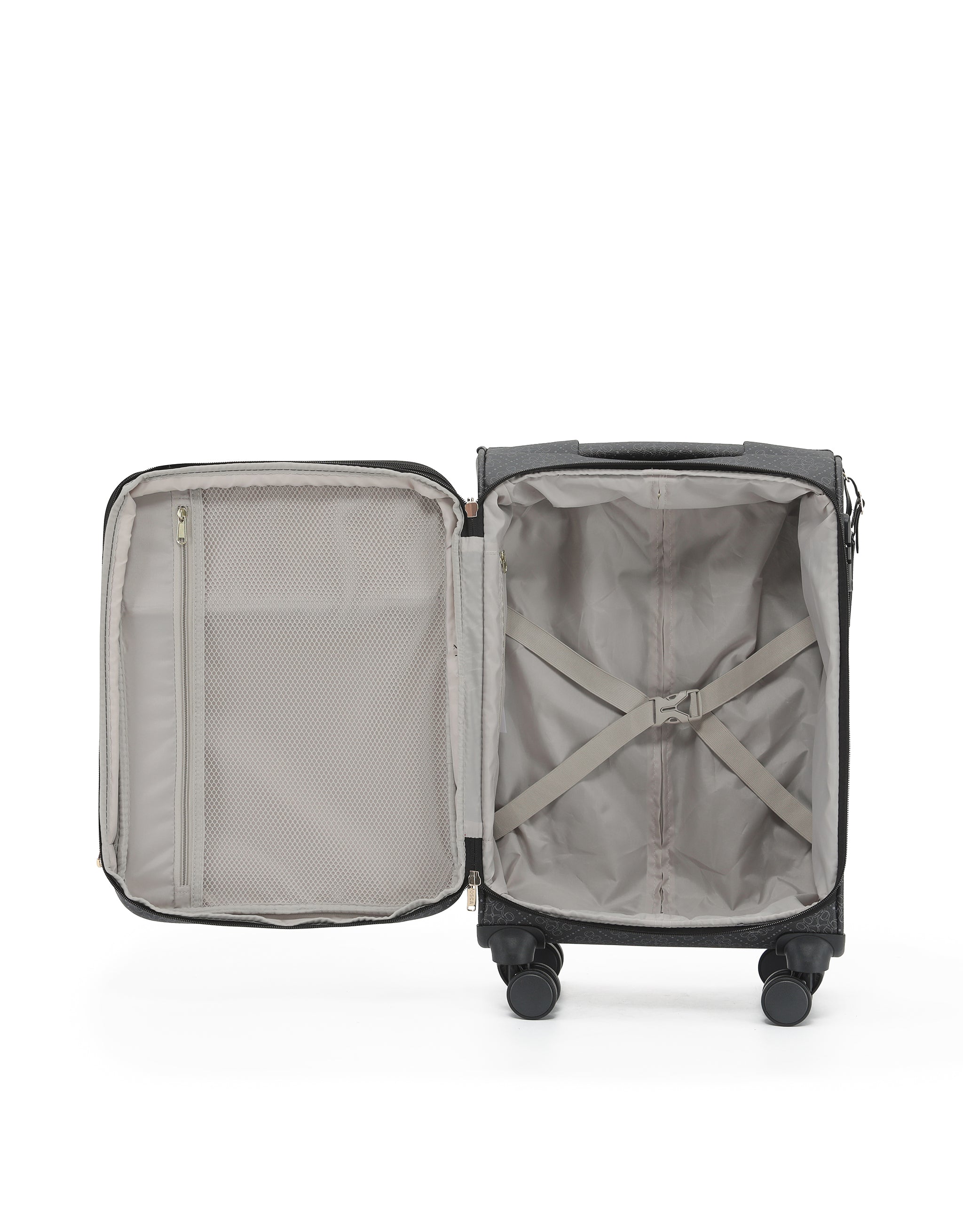 Tosca - Willow 55cm Fashion Carry on Suitcase Spinner - Caviar