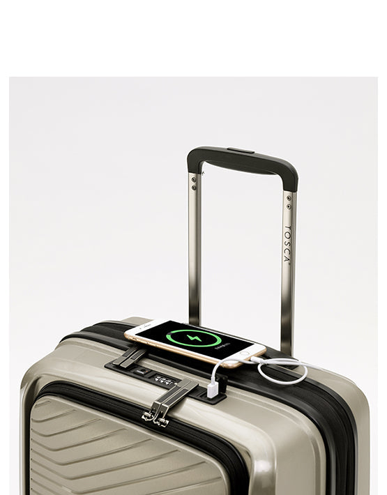 Tosca - TCA100-20L Laptop Space x Front Opening Spinner - Champagne