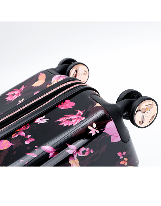 Tosca - Bloom 29in Large suitcase - Black/Pink-3