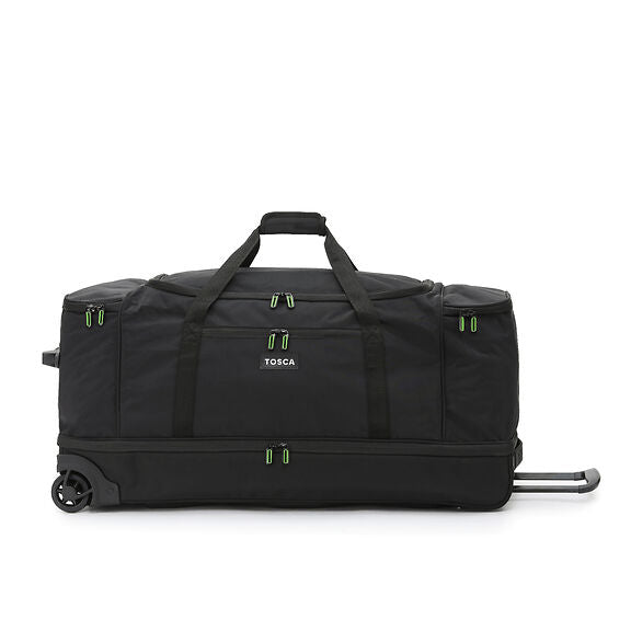Tosca - TCA798TWM-A 70cm Wheeled Split Compartment Duffle - Black/Lime