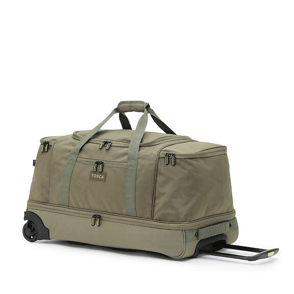 Tosca - TCA798TWM-B 70cm Wheeled split compartment Duffle - Khaki/Sand